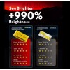 Firehawk H13/9008 LED Bulbs 40000LM 990% Brightness 6000K Cool White