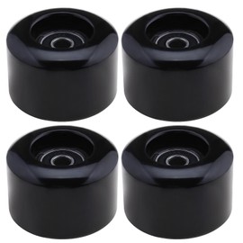 Pack of 4 Roller Skate Wheels 54 mm Diameter 80 A Hardness Quad Replacement Wheels with Ball Bearings ABEC-9 608RS Replacement Wheels, Black
