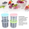 4Pcs Ice Cream Pints Containers and Lids Large Capacity Round