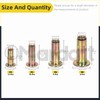 Mardatt 34Pcs 4 Sizes Multi-Grip Rivet Nut Assortment Kit, M4