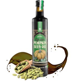 Gourmanity Aceite De Semilla De Calabaza Orgánico Prensado En Frío De Estiria, Elaborado Tradicionalmente En Austria. Aceite 100 % Puro, Saludable Y Delicioso. Sin Omg, Apto Para Veganos Y Keto. Ideal