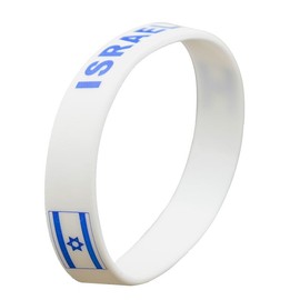 Gonashow Israel Flag Bracelet Israel Bracelets Israel Silicone Bracelets Israelite Wristband Bangle, Products Related To Israel One Size Fits All Unisex Israel Bracelet Buck for Men Women (4 pairs)