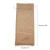 12pcs Simple Linen Fabric Wine Bag with Drawstring Champagne Decorative