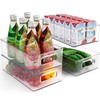 LotFancy Refrigerator Organizer Bins, 4 Pack,10x6x3 in, Clear Plastic Storage