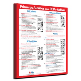 CPR & Choking Poster in Spanish (en Español) 20 Pack - Restaurant Compliance Signs - School Supplies in Spanish - Laminated, 17 x 22 inches