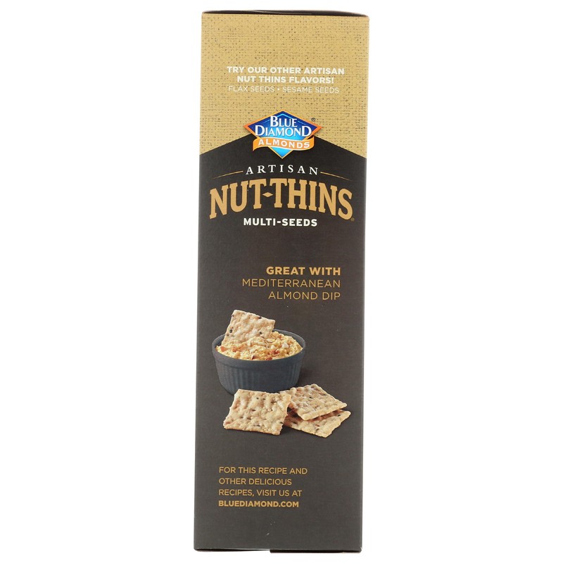 Blue Diamond Gluten Free Nut Thin Cracker Crisps, Multiseed, 4.25