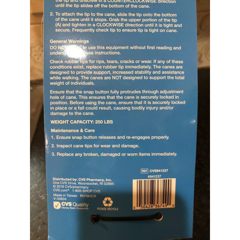 Flex N Go 39.5 Inch Adjustable Foldable Tripod Walking Cane,