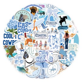 Cute Cowgirl Stickers Pack 55PCS for Water Bottles Laptop Luggage Guitar, Kechup Country Western Decals Vinyl Waterproof Stickers for Girls Women Adults Cool Decals