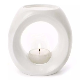 PRIMAVERA Duftlampe Cremeweiß matt - Aromadiffuser, Duftkerze, Raumduft - Aromatherapie - Keramik, handgefertigt, optimale Diffusionstemperatur