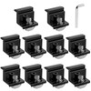 Anbte 10pcs Solar Panel Mounting Brackets 30-50mm Adjustable, Aluminum Solar