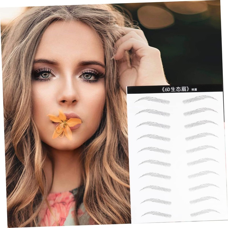 Beavorty 2sheets Eyebrow Stickers for Women of Hair-like Simulation Eyebrows