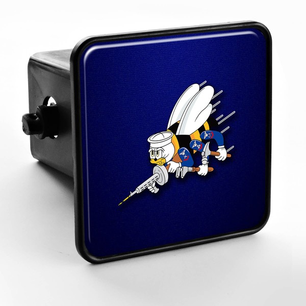 ExpressItBest Trailer Hitch Cover - US Naval Construction Force (CBS, Seabees), Logo