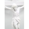 Vittoria Collection 13" Wall Crucifix Cross Jesus White Stone Corpus