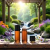 aoukoslt 2Pcs Brown 50ml Glass Essential Oil Roller Bottles -