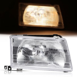 HECASA Passenger Side Headlight Compatible with Peterbilt 375 385 Trucks Halogen Headlamps Assembly Clear Lens (Plastic)
