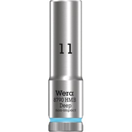 Wera 05004533001 8790 HMB Deep Socket, Cyan, 11.0 mm