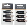 MIBELLA Set of 6 Black Metal Plastic Hair Accessories -