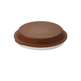 Tenma Bento Box, Colleto Lunch Pot, Fluffy Lid, Wood Style, 5.1 x 5.0 x 1.0 inches (13.1 x 12.8 x 2.6 cm)