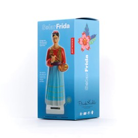 Kikkerland Solar Frida Kahlo メキシコ人アーティスト 画家 樹脂像 フィギュア デスク オフィス装飾 6.75インチ x 2インチ x 3インチ