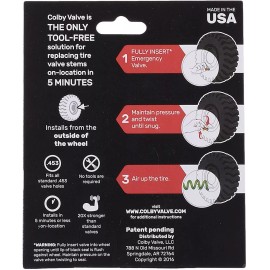 COLBY VALVE EMERGENCY TIRE VALVES 2-PACK - ORANGE COLOR (CV-EV30) - BRAND NEW