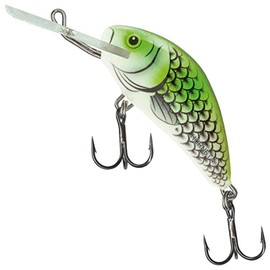 Salmo Hornet Wobbler, Salmo Colours: Olive Hot Spot, Length / Weight / Running Behavior / Diving Depth: 5 cm / 7 g / Floating / 2.0-4.6 m