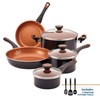 Farberware 10365 Glide Dishwasher Safe Nonstick Cookware Set / Pots