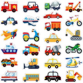 500 Pcs Transportation Stickers Cars Bus Trucks Airplane Ship Stickers Vehicle Style Stickers for Teaching Kids School and Home Party Supplies for Toddlers Kids
