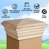 Geetery 2 Pcs 4 x 4 Wood Newel Post Cap
