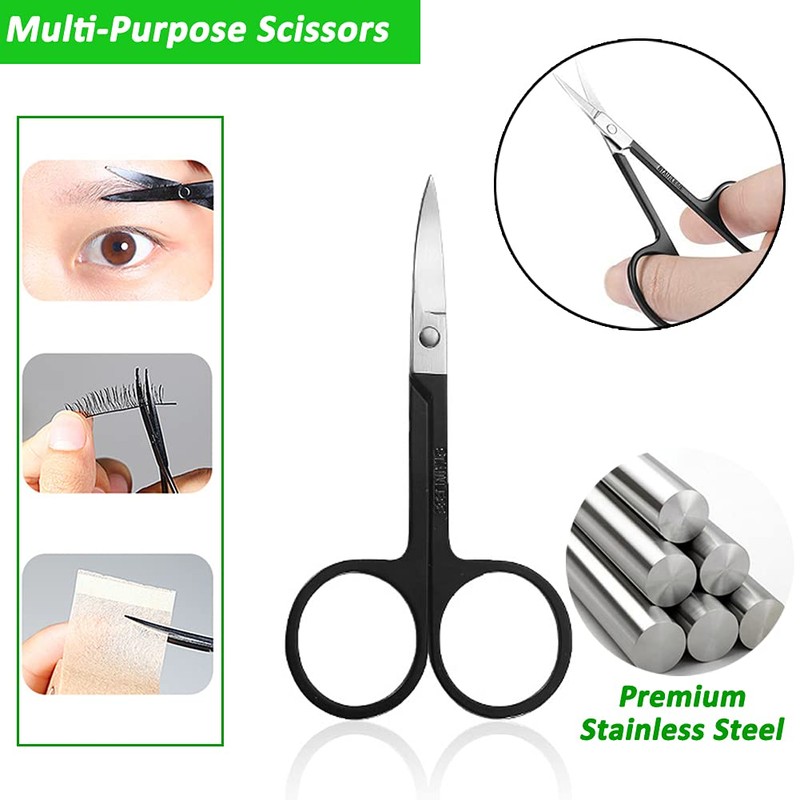 HappyGo Precision Tweezers Professional Stainless Steel Tweezer Set 6 Pack