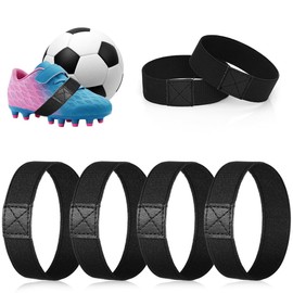 OPVYAEU 3 Pairs of Shoelaces Fixing Strap for Football Boots Against Loosening Loosening Loops, Tear-Resistant Fixation Made from Sustainable R, black