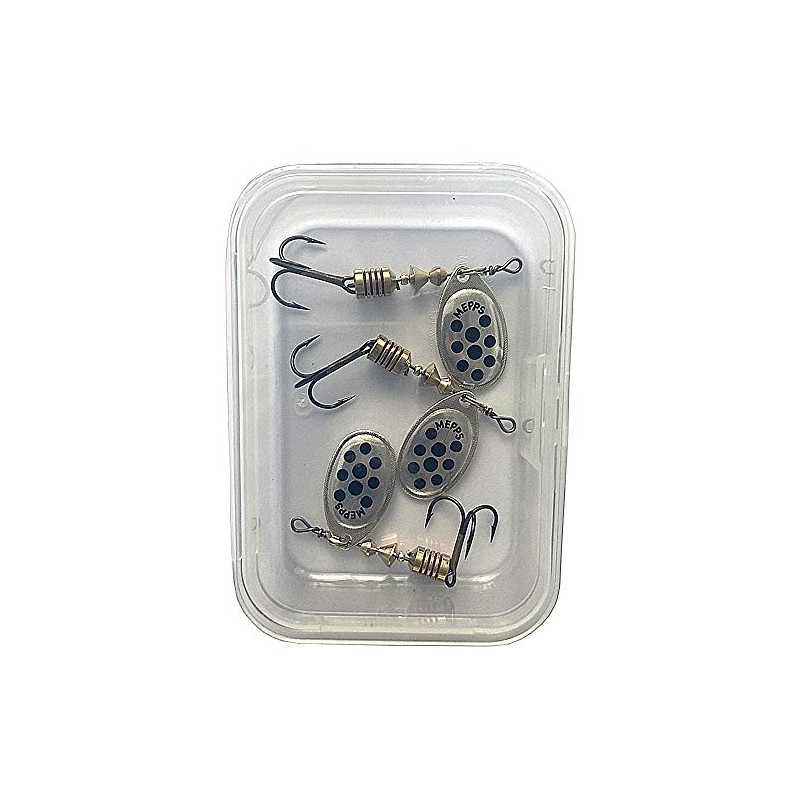 Mepps Aglia Special Trout Fishing Spinner, ARGENT POINTS NOIRS PAR