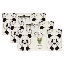 OmNom Cookies + Cream | White Chocolate Topped With Chocolate Cookies | Icelandic Bean To Bar Chocolate by OMNOM CHOCOLATE REYKJAVIK | 3 x 60g Bar