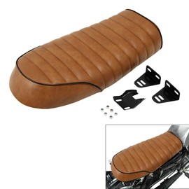 XMT-MOTO Flat Brat Saddle Cafe Racer Tracker Vintage Seat Cushion For Honda CB CL