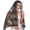 BYUTFA Lace Veil Mantilla Catholic Veil Elegant Floral Pattern Soft
