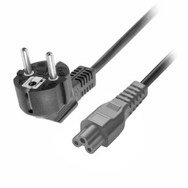 J49C IEC Power Cable Power Cable CEE 7/7 to C5 3-Pin Monitor Power Supply for Laptop Notebook Power Supply Scanner Printer and LED TV Monitors 3 Pin AC Power Cable