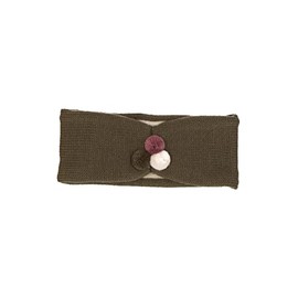 Sterntaler Baby Girls' Headband, Baby Knitted Bobble Winter Headband, Baby Headband, Lined with Microfleece, Dark Green, 57, dark green