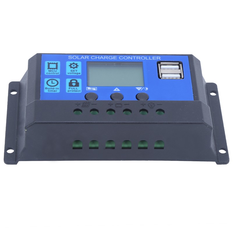 Solar Panel Controller LCD Display Battery Charge Control Dual USB
