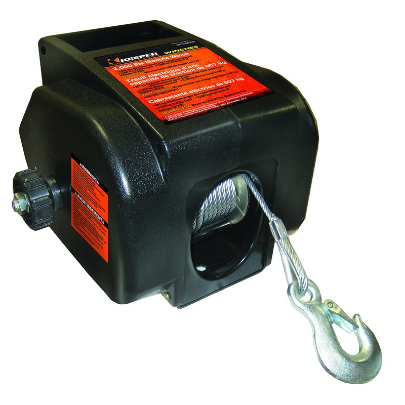 KEEPER KTSL2000RM 12V DC Rapid Mount Portable Winch with Handheld
