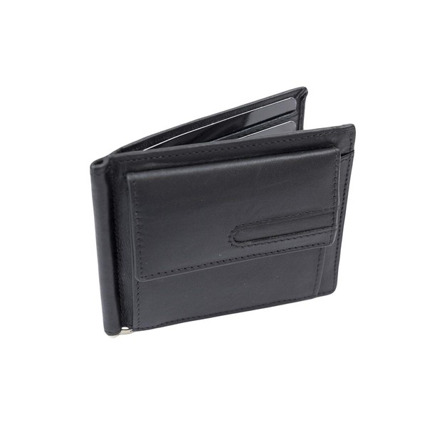 LEAS Dollar Clip with Coin Compartment, RFID Money Clip, Flat