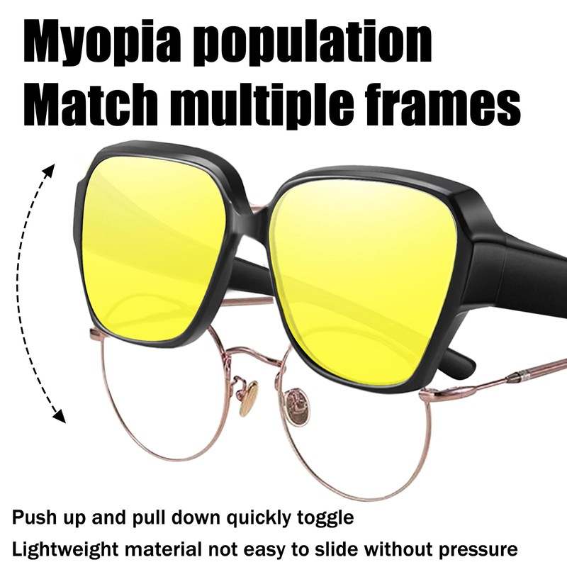 DAVBNM 2 Pcs Over Glasses Sunglasses Women, Polarised Trendy Square