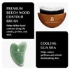 Lymphatic Contour Face Brush & Jade Gua Sha Set for
