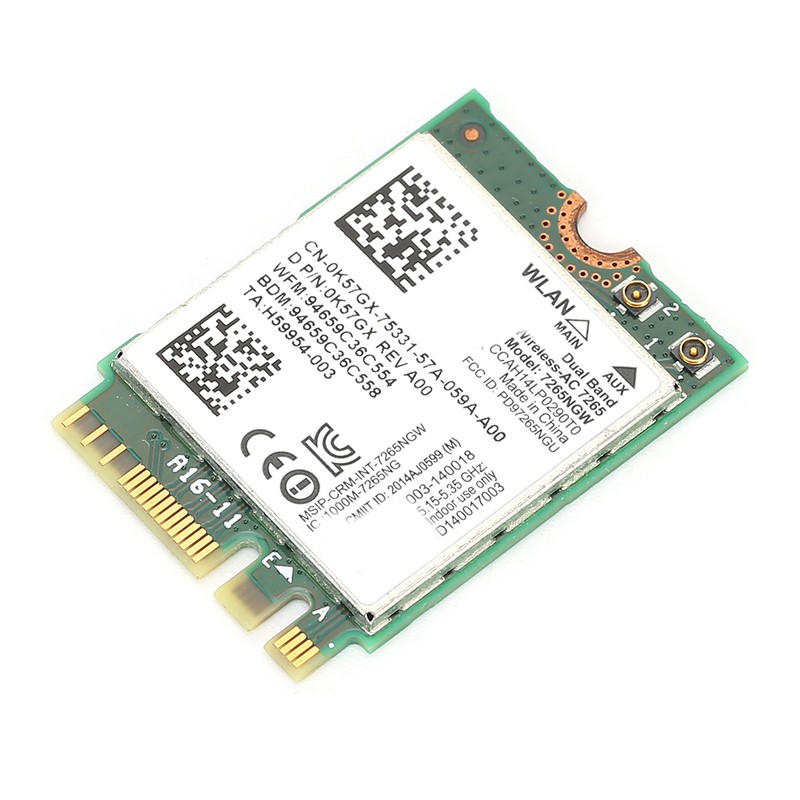 Wireless Network Card Dual Frequency for Intel AC7265 Wifi for