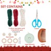 WEBEEDY 3 Set Macrame Christmas Ornaments Kit Christmas Tree DIY