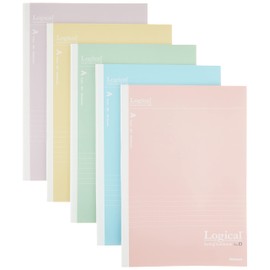 Nakabayashi Swing Logical Anti-Bacterial Cover Notebook, Semi B5/A Ruled, 30 Sheets, Smoky Color, 5 Pack NB514A-5P