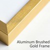 LIVINGTASTE A4 Picture Frame Brushed Gold Aluminium, 2-Pack 21x30 cm Photo