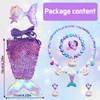 AUNGKWANG 7 Piece Mermaid Children's Jewellery Set Girls Mermaid Jewellery