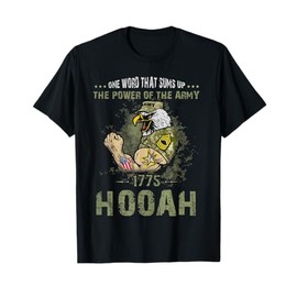 Power of the Army Shirt Hooah Veteran Pride Military Gift T-Shirt