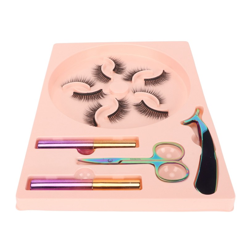 5 Pairs Magnetic Lashes with Eyeliner Kit Glue Free Waterproof