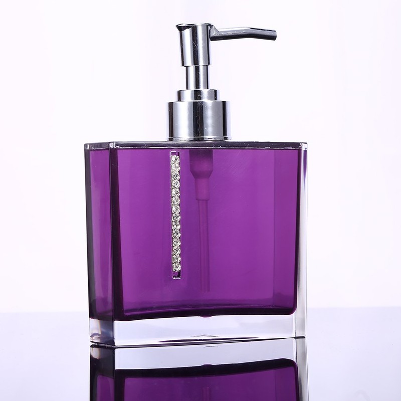 Bathroom Accessory Set,5 Pcs/Set Acrylic Brush Holder/Emulsion Bottle/Soap Dish/Gargle Cup