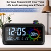 Lychee Digital Alarm Clock, Visual Color LED Screen Alarm Clock